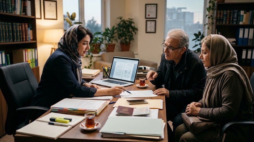 مشاور مهاجرت در حال بررسی پروندهی ریجکتی ویزای توریستی